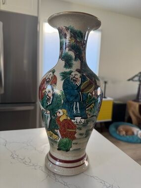 TOYO Vintage Hand-Painted Japanese Porcelain Vase